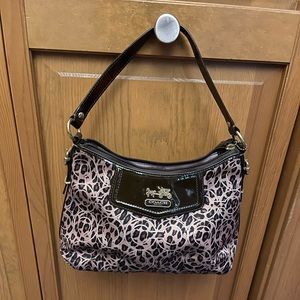 Leopard print Coach shoulder bag